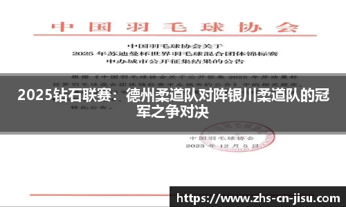 2025钻石联赛：德州柔道队对阵银川柔道队的冠军之争对决